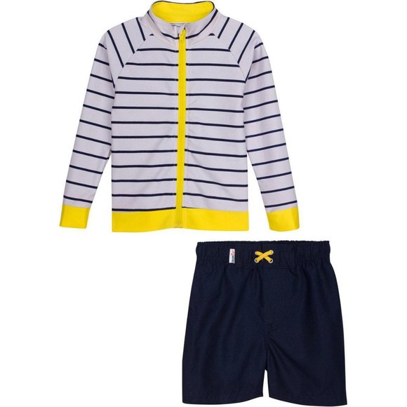 Boy’s Long Sleeve Rash Guard Set – “Hampton’s Getaway" - Picture 1 of 2